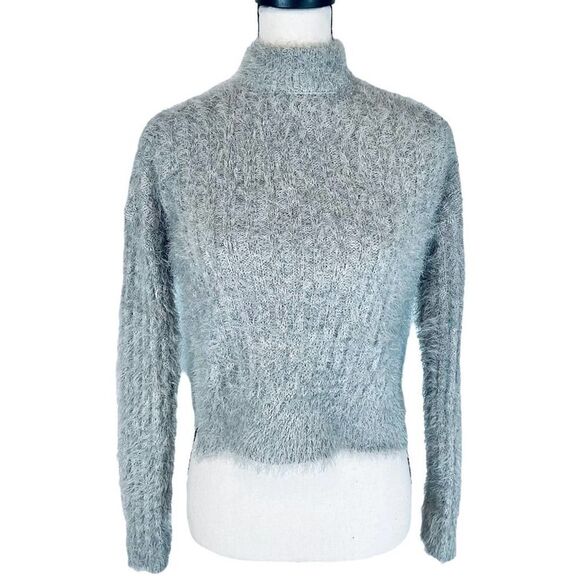 Candie’s Fuzzy Mock Neck Pullover Sweater - Picture 10 of 10